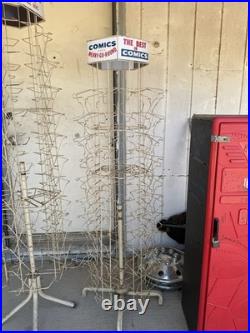 Pair Of Vintage Best In Comics Spinning Display Rack 1950-60's. Nice Patina