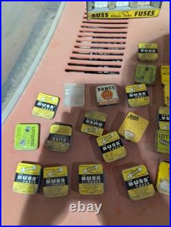 Pair Of Vintage Buss Fuse Glass Tube Display Rack With 77 Fuses