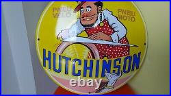 Plaque Emaillee hutchinson bombe édition limitée garage motos oil vintage