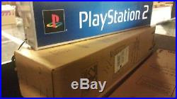 PlayStation 2 NEW IN BOX Vintage PS2 Store Promo LIGHTED DISPLAY SIGN Light Box