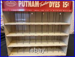 Putnam Dyes Vintage Counter/Wall Display Cabinet Great Graphics
