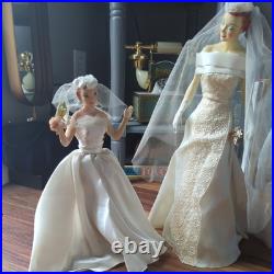 RARE 12 Vintage Countertop Display Bride Mannequin Wedding Dress Advertising