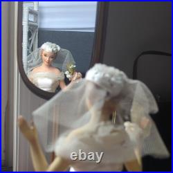 RARE 12 Vintage Countertop Display Bride Mannequin Wedding Dress Advertising