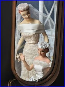 RARE 12 Vintage Countertop Display Bride Mannequin Wedding Dress Advertising