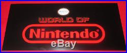 RARE NOS 15 Authentic Vintage Plastic WORLD OF NINTENDO Store Display Sign