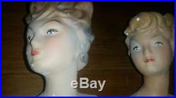 RARE VINTAGE ART DECO STORE DISPLAY LADY CHALK MANNEQUIN HEAD & BODY Lot of 2