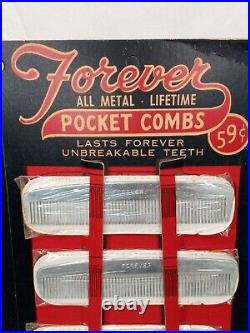 RARE Vintage Forever Comb Store Display Excellent Cond Still Sealed METAL Combs