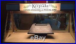 RARE Vintage KEEPSAKE Diamond Rings Store Light Up Display Case Sign Art Deco
