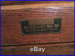 RARE Vintage Keystone Reamer Tools Hardware Store Display Case Cab Metal Cutting