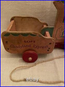 RARE Vintage LOFT Fresh Candy Company Candyland Express Toy Train Working Wheels