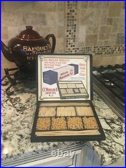 RARE! Vintage Mueller Noodles Salesman Sample Sign Advertising Display Mint