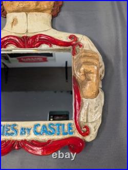 RARE Vintage Original Advertising Sign Bow Ties By Castle Store Mirror
