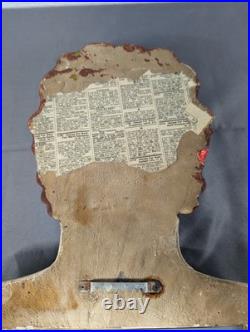 RARE Vintage Original Advertising Sign Bow Ties By Castle Store Mirror RARE Vintage Original Advertising Sign Bow Ties By Castle Store Mirror