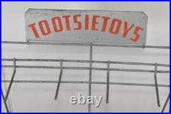 RARE Vintage Original TOOTSIETOY Toy Store Metal Advertising Display Stand Sign