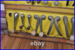 RARE Vintage REGAL Car Door Window Crank Handle Tin Dealer Store Display Sign