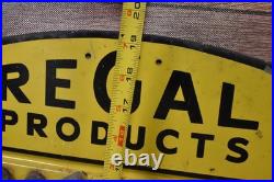 RARE Vintage REGAL Car Door Window Crank Handle Tin Dealer Store Display Sign