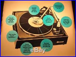 RARE Vtg 1960s Garrard Record Player Vinyl Turntable Store Display Light Up Sign