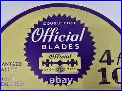 RARE Vtg Official Razor Blade Store Counter Display FULL Twenty Packs of Four