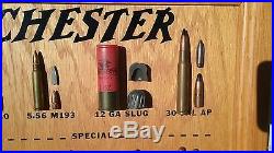 Rare Winchester Bullet Ammo Advertising Hunting Store Display