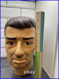 RARE early VINTAGE Male Mannequin Man Head Hat display military