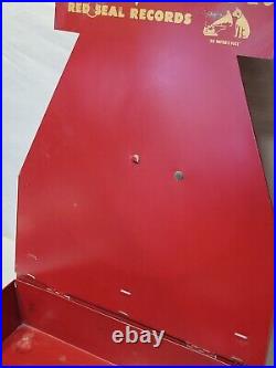 RCA Victor 78/33 rpm Red Seal RECORD STORE DISPLAY vtg Metal Sign Rack 10or 12