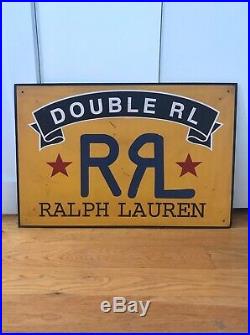 Ralph Lauren RRL store tin sign display banner 90s lee overalls vintage Levi 501