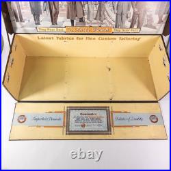 Rare 1930s DETMER WOOLENS Store Display Salesman Box Case US Capitol 27.5 Vtg