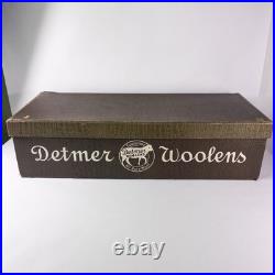 Rare 1930s DETMER WOOLENS Store Display Salesman Box Case US Capitol 27.5 Vtg