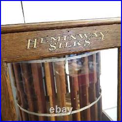 Rare Antique Hemingway Silks Thread Spool Display Store Display Cabinet