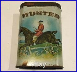 Rare Antique Vintage Hunter Tobacco Cigar Store Tin Store Display