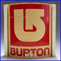 Rare! Burton Snowboards Flassing Ligtht Sign Dealer Store Display Vintage