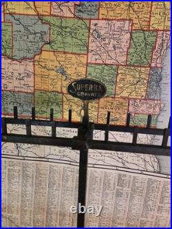 Rare Find Neck Tie Vintage Superba Cravats Display Stand Store Advertising 40's