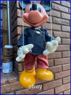 Rare Large Pelham Puppet Mickey Mouse Store Display Vintage C1950