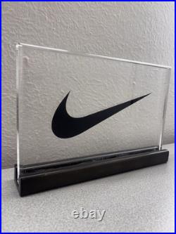 Rare Official Nike Store Display Lucite And Metal Heavy Duty 1990s 2000s Y2K VTG