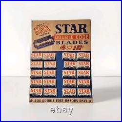 Rare Pair Vintage Star Blade NOS Store Display Variant 4 for 10 Cents Full