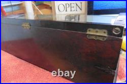 Rare Sealpacker Chief Store Display Vintage Glass And Wood Box 18 1/2 ×6