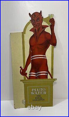 Rare Set Antique Vtg Pluto Water Lithograph Cardboard Signs Store Displays 25