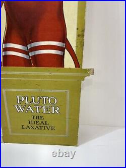 Rare Set Antique Vtg Pluto Water Lithograph Cardboard Signs Store Displays 25