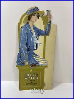 Rare Set Antique Vtg Pluto Water Lithograph Cardboard Signs Store Displays 25