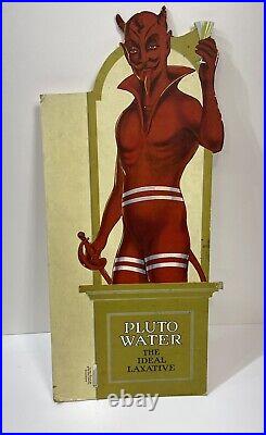 Rare Set Antique Vtg Pluto Water Lithograph Cardboard Signs Store Displays 25