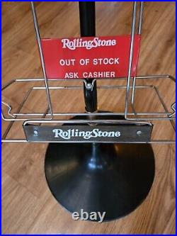 Rare! VINTAGE ROLLING STONE MAGAZINE STORE DISPLAY METAL RACK. From 1980's