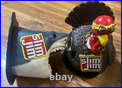 Rare VTG SLIM JIM Promo BROKEN Shark Head Wall Mount Turkey LOT Store Display
