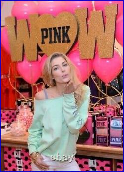 Rare? Victoria's Secret Pink WOW Sign Black Bling Display Store Vintage Sign NEW