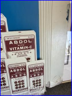 Rare Vintage 1940s Parke-Davis Vitamins General Store Cardboard Display Sign