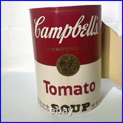 Rare Vintage 1950's Campbell's Tomato soup Santa Hand Cardboard Store Display