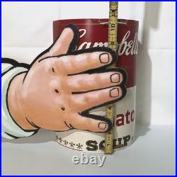 Rare Vintage 1950's Campbell's Tomato soup Santa Hand Cardboard Store Display