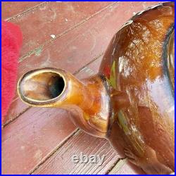 Rare Vintage Banquet Tea Oversized Store Display Brown Glazed Teapot No Top
