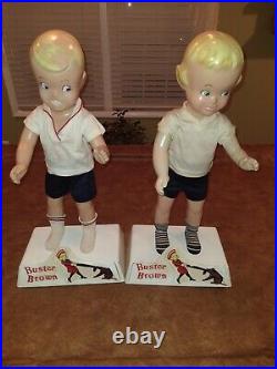 Rare Vintage Buster Brown And Mary Jane Store Display With Bases