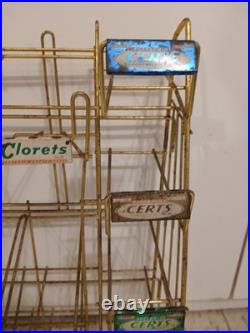 Rare Vintage Certs Clorets Rolaids Gum Counter Top Store Display 23 Metal