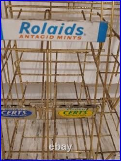 Rare Vintage Certs Clorets Rolaids Gum Counter Top Store Display 23 Metal